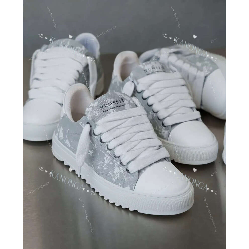 Top Quality Men Numeris Atelier Trainers Canvas Calf Leather Sneakers Grey Black White Navy Breathable Runner Sports Luxury Brand Man Discount Footwear