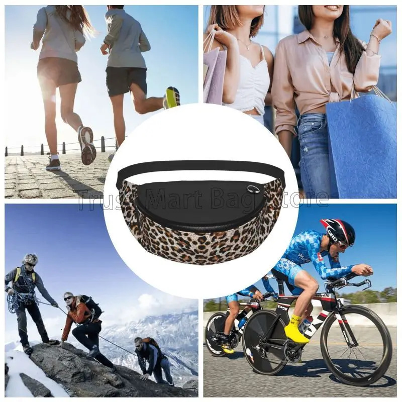 Animal waist bag mens waist bag womens leisure running belt bag hip waist bag with adjustable shoulder straps used for hiking trips 250402