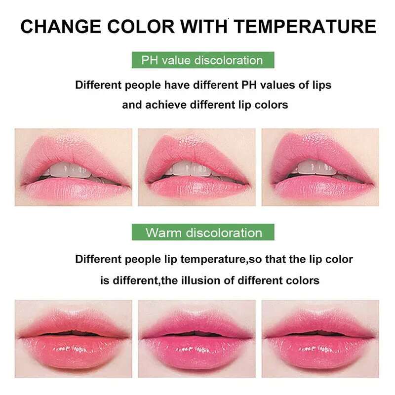 12Pcs/Set Aloe Vera Color Changing Tinted Lip Balm Long Lasting Nutritious Temperature Moisturizing Lipstick
