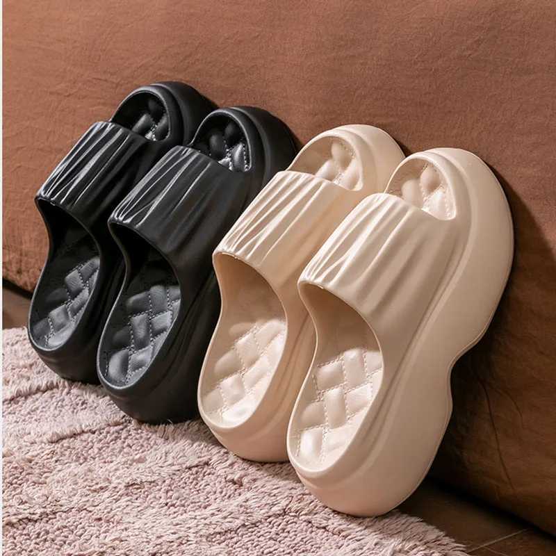 Short and chubby platform wedge-shaped slider womens 2025 summer indoor and outdoor thick soled sandals womens slider light N slider beach shoesXJ2504