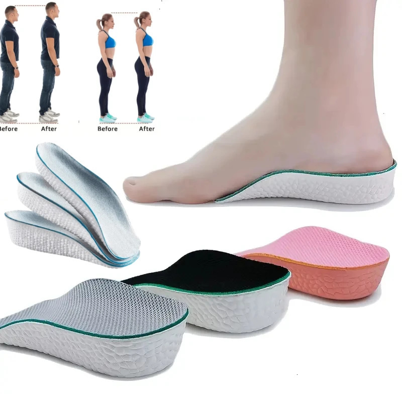 Memory Foam Height Increase Insoles for Men Women Shoes Flat Feet Arch Support Orthopedic Insoles Sneakers Heel Lift Shoe Pads 250408