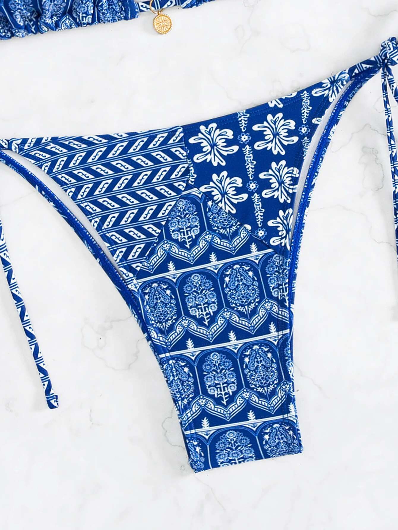 Dongdumaoyi Vintage Floral Print Bikini Women Swimsuit Sexy Bandage Push Up Micro Bikinis Sets Bathing Swimming Suit Thong Swimwear