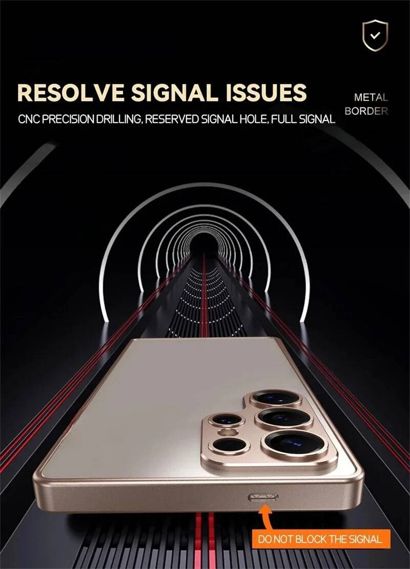 Aluminium Frame Bumper Case for Samsung Galaxy S23 S25 Ultra S24 Plus S25Ultra S25+ S 25 Alloy Metal Lens Protector Cover