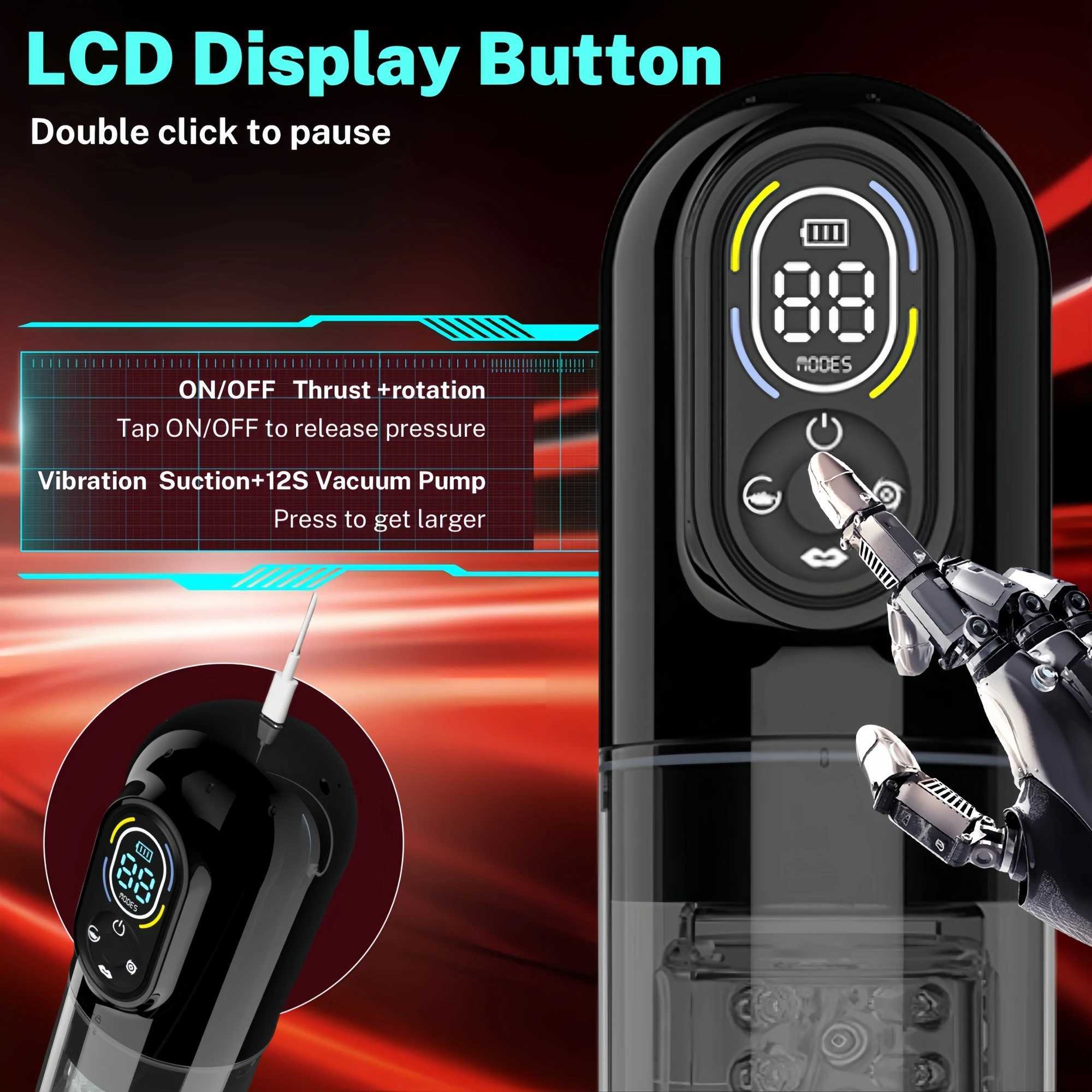 Automatic Male Masturbator Male Sex Toy Penis Pump Sucking Vibration Stimulation Function Pocket Vulvar Male StrokeW250408