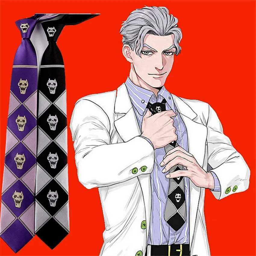 Anime JoJo Tie Kira Yoshikage Halloween Cosplay Costume Accessories KILLER Skl Heavens Door Necktie X250407