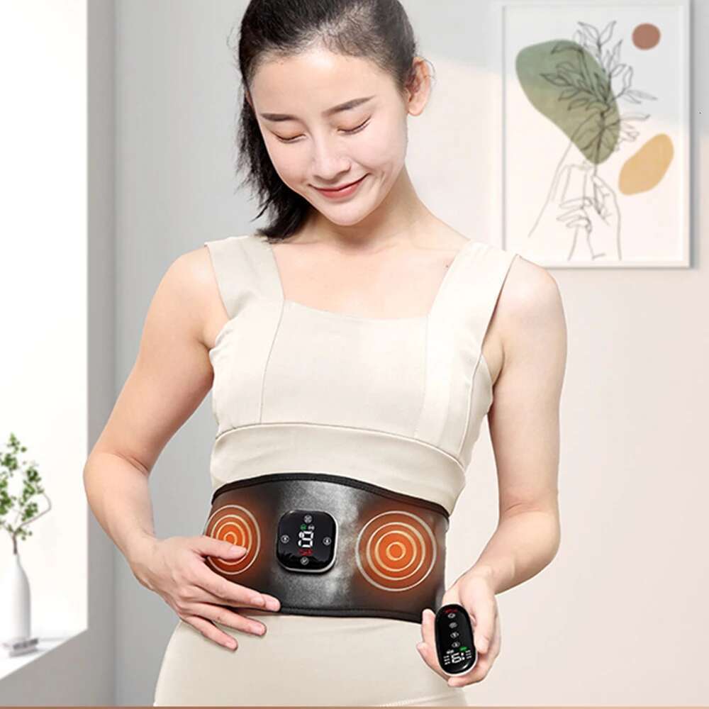 EMS Abdominal Toning Belt Electric Stimulation Muscle Toner Portable Fiess Massager Waist Trainer Body Slimming Shaping