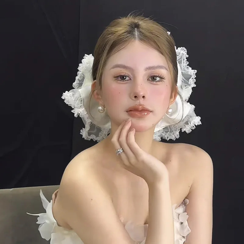 Korean Super Fairy Lace Bridal Headpiece Sen Bridal Wedding Hair Accessories 250407