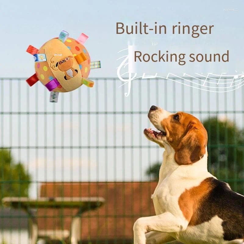 Update Plush Dog Vocal Toy Ball Funny Interactive Pet Toys With Bells Cleaning Tooth Chew For Small Large Dogs Cats Puppy Plaything