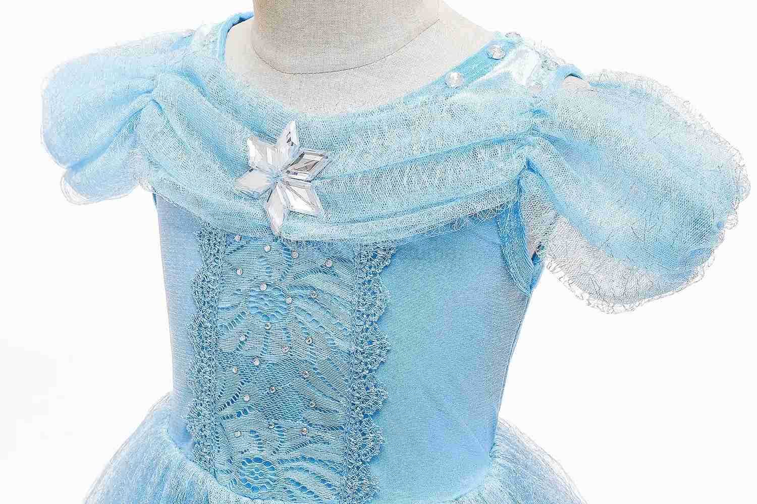 Disney Off Shoulder Blue Princess Dress for Kids Cosplay Cothing with Butterfly Toddler Birthday Party Prom Dresses Fancy Carnival Dres X250408