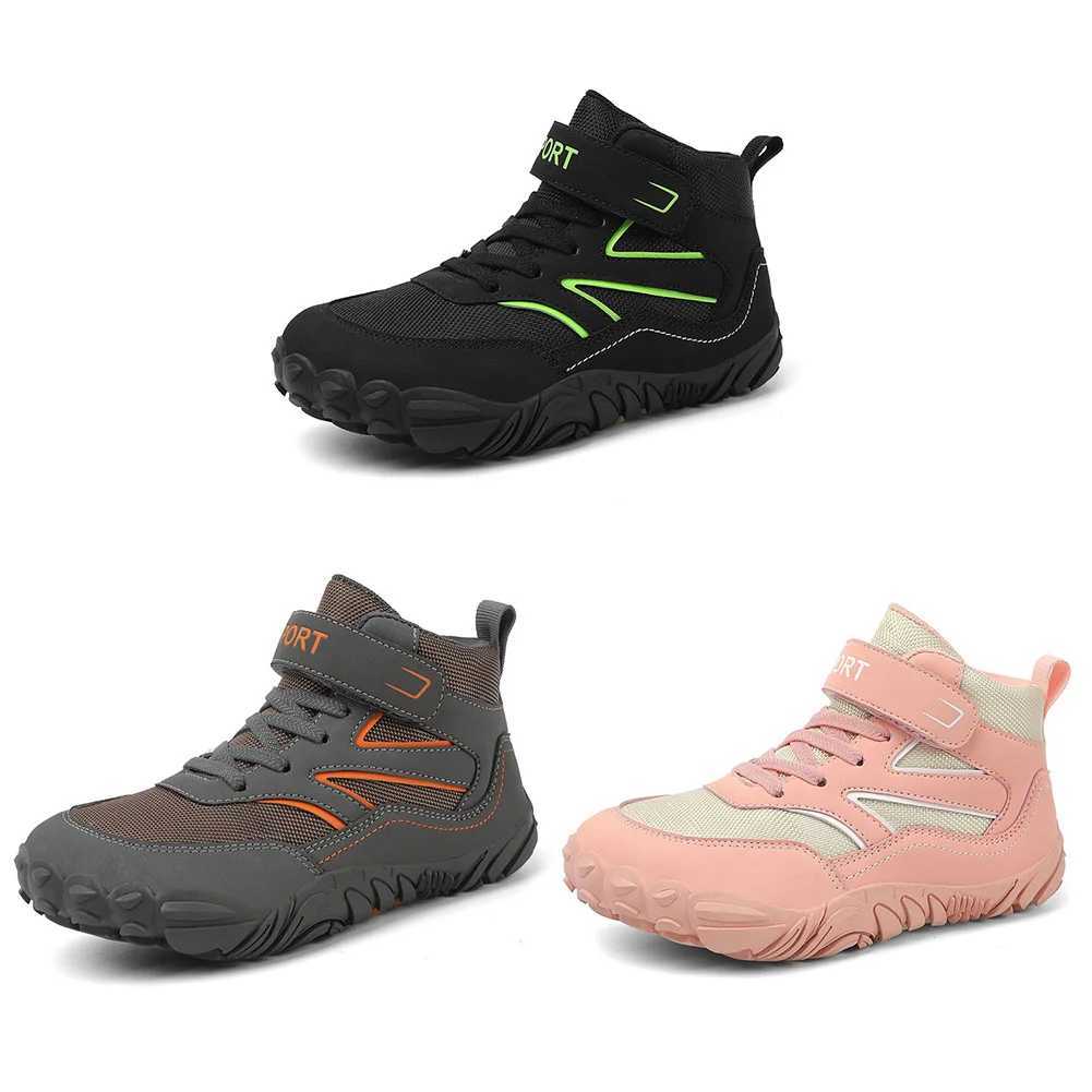 Childrens hiking boots waterproof climbing sports shoes breathable and anti-collision sports shoes boys and girls anti slip W250407