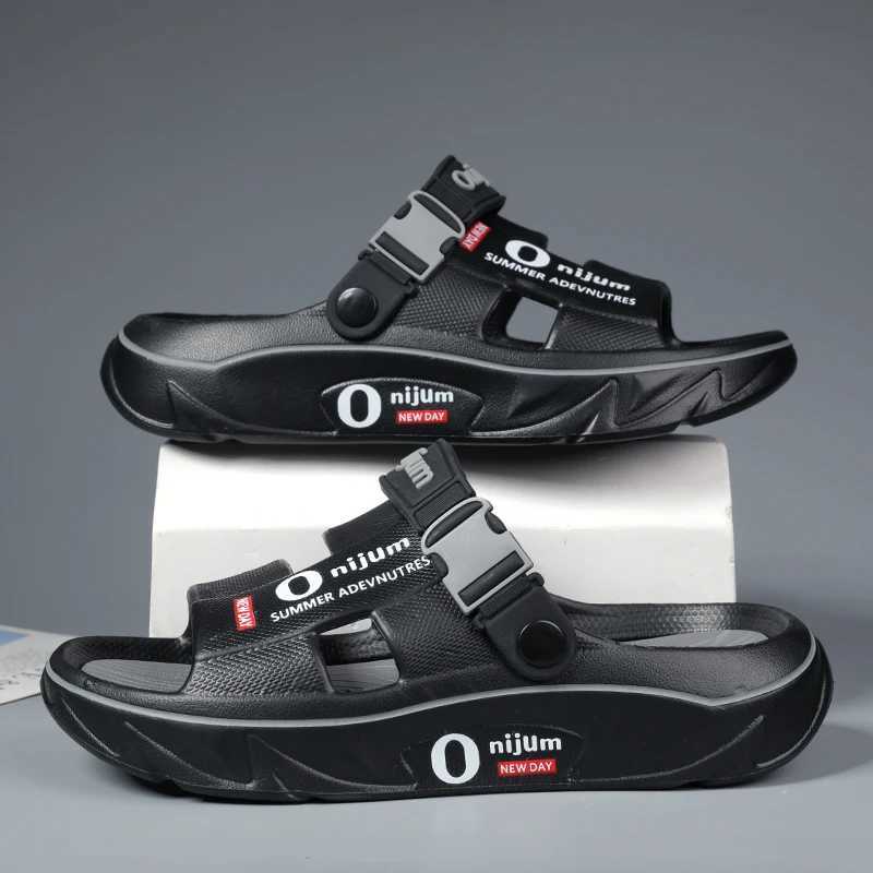 Mens summer slider new 2025 slider dual-use sandals EVA soft sole unisex mens outdoor walking beach shoesXJ250407