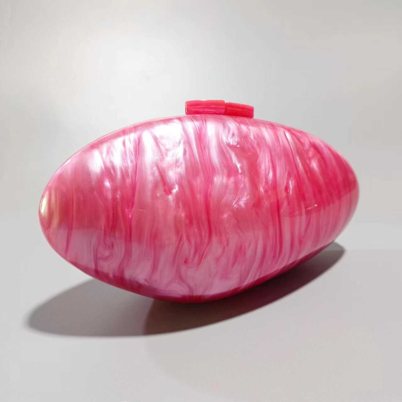 Womens bag new oval shell goose egg acrylic fashion dinner bag single shoulder diagonal span bag