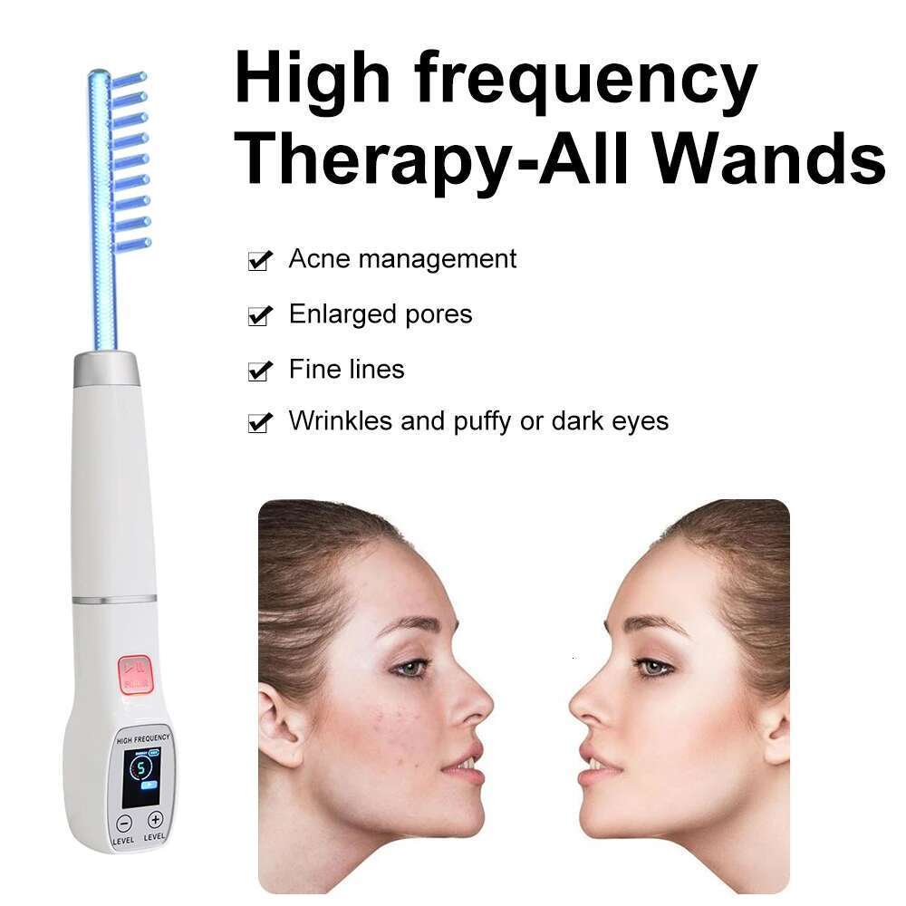 High Frequency Electrode Glass Tube Electrotherapy Acne Spot Remover Skin Care Home Spa Beauty Facial Therapy Wand