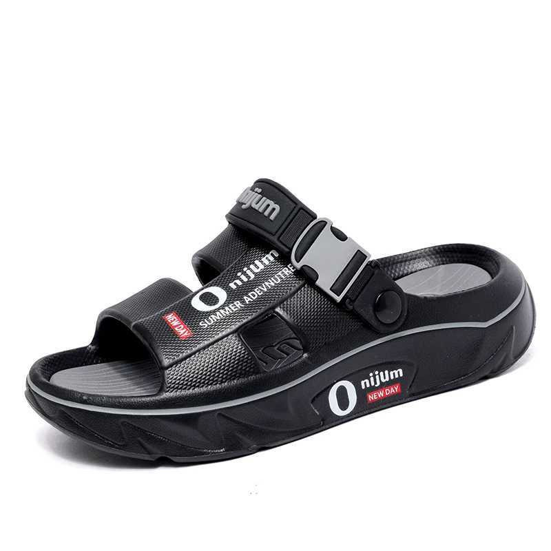 Mens summer slider new 2025 slider dual-use sandals EVA soft sole unisex mens outdoor walking beach shoesXJ250407