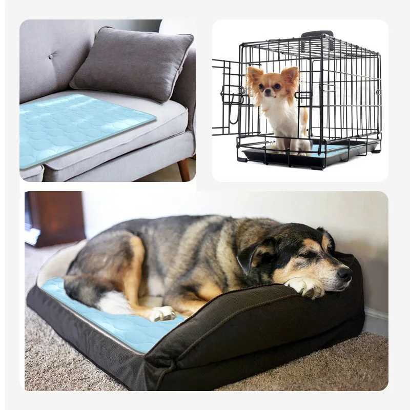 Pet dog cooling mattress ice blanket summer super large durable pad suitable for small large dogs and cats small dog blankets washable accessories Y25
