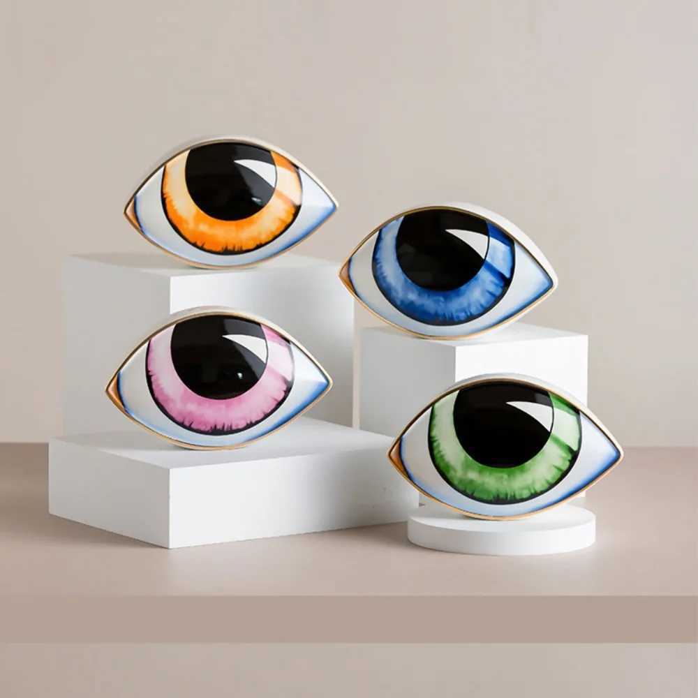 Morocco Trkiye Blue Evil Eye Interior Digital Ceramic Devils Eye Model Nazar Amulet Statue Charm Desktop Home Room Decoration X2504081
