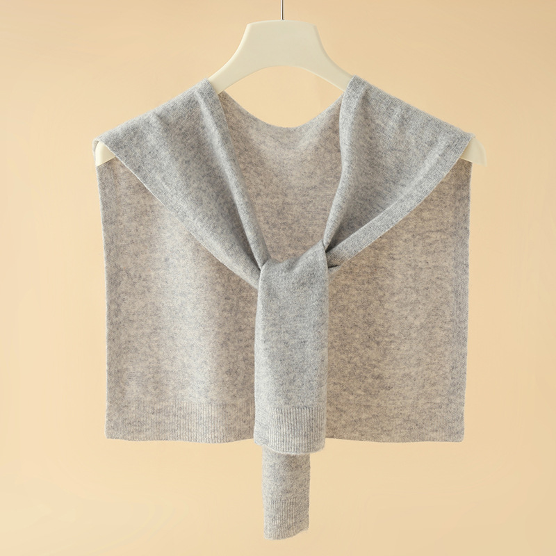 K332 Cashmere shawl women autumn and winter new knitted warm fashion decoration outer wear cervical vertebra protection solid color high-end cashmere 