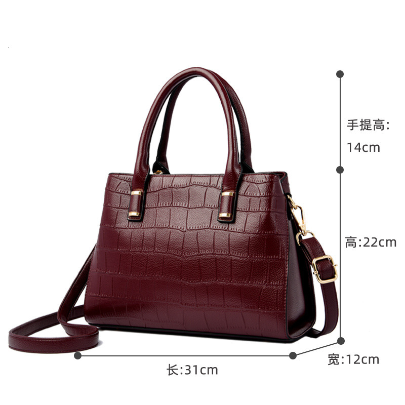 Crocodile Print Tote Bag Women's Fashion Large Capacity Tote Bag Work Commute Crossbody Shoulder Bag