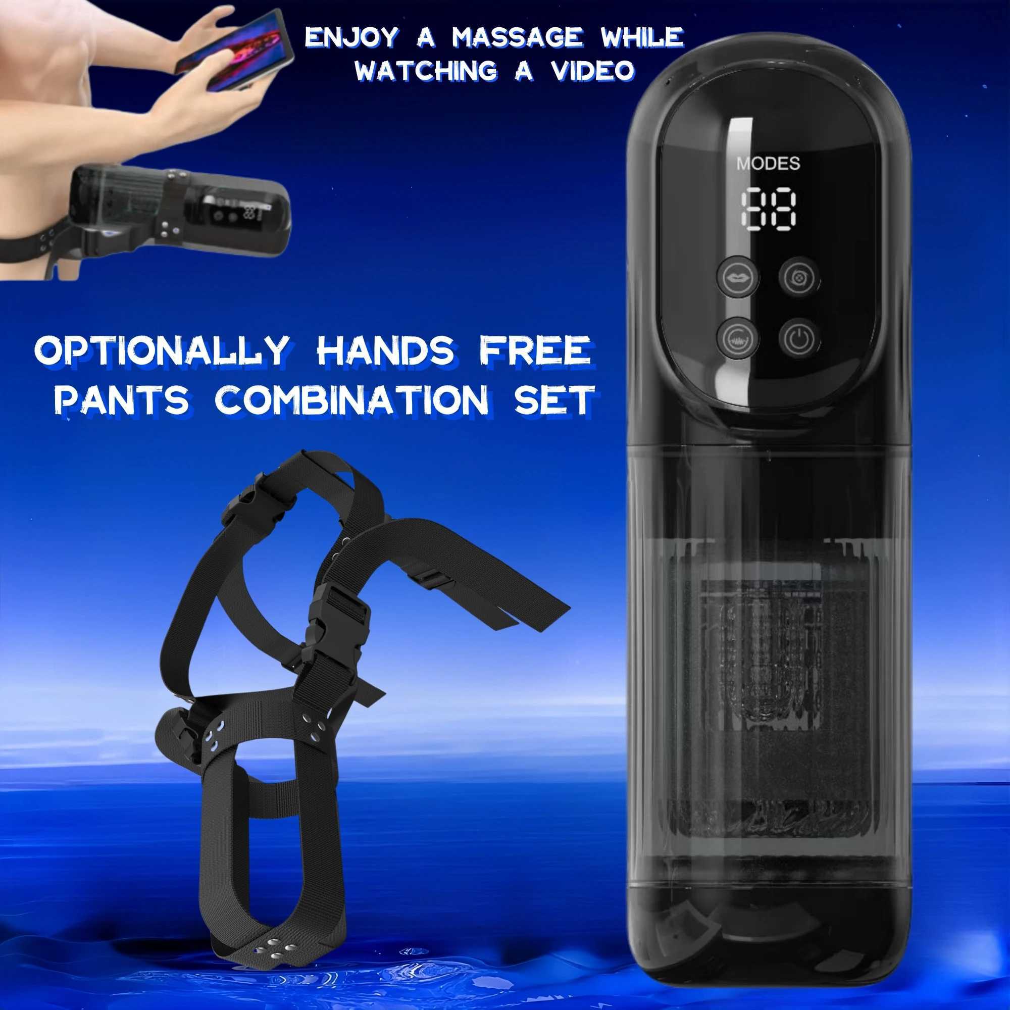 Male electric masturbator automatic penis masturbator rotating suction vibrator adult sexual partnerW250408