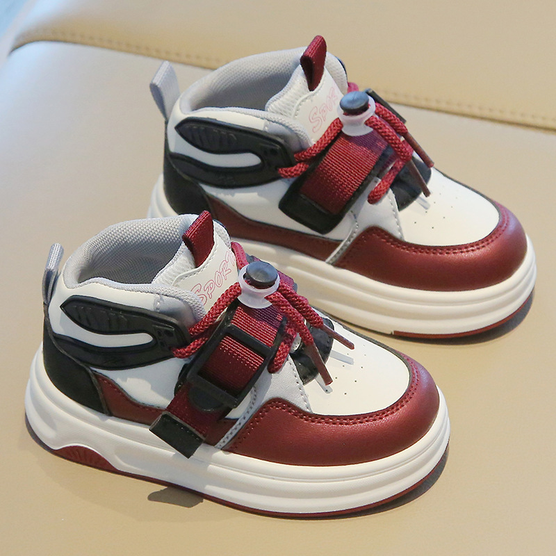 Kid Sneakers School High-top Causal Sports Shoes Kidszworld for Toddler Non-slip Children Fashion Girls Boys Basketball Shoes K0642