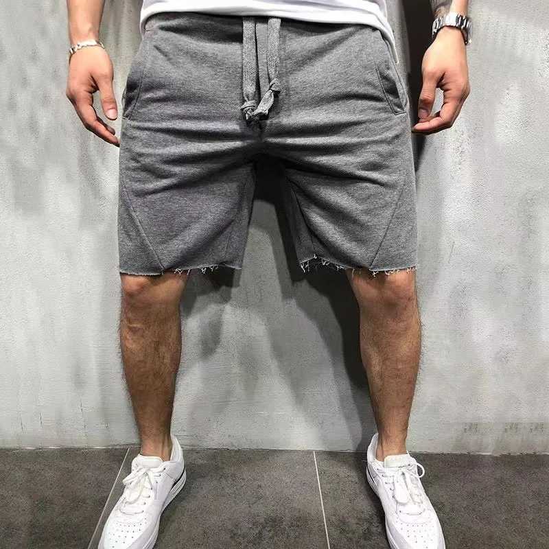 Mens solid color running thin shorts casual sports shorts mens quarter pants casual mens pantsXJ250407
