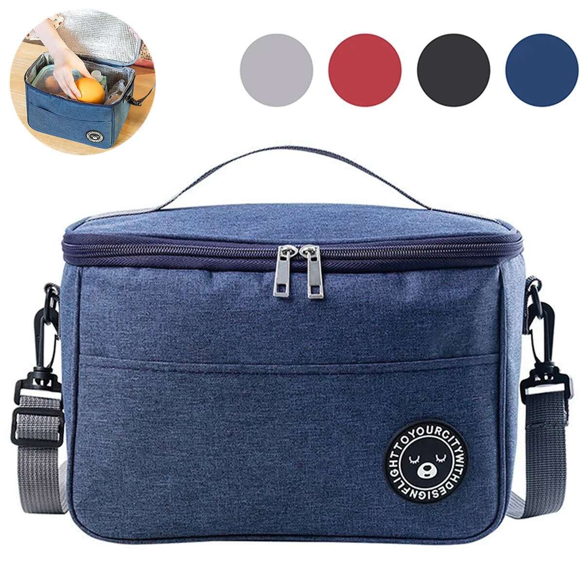 Capacity Hand Held With Shoulder Strap Insulated Box Bag Student Thickened Waterproof Lunch Bag Zmt