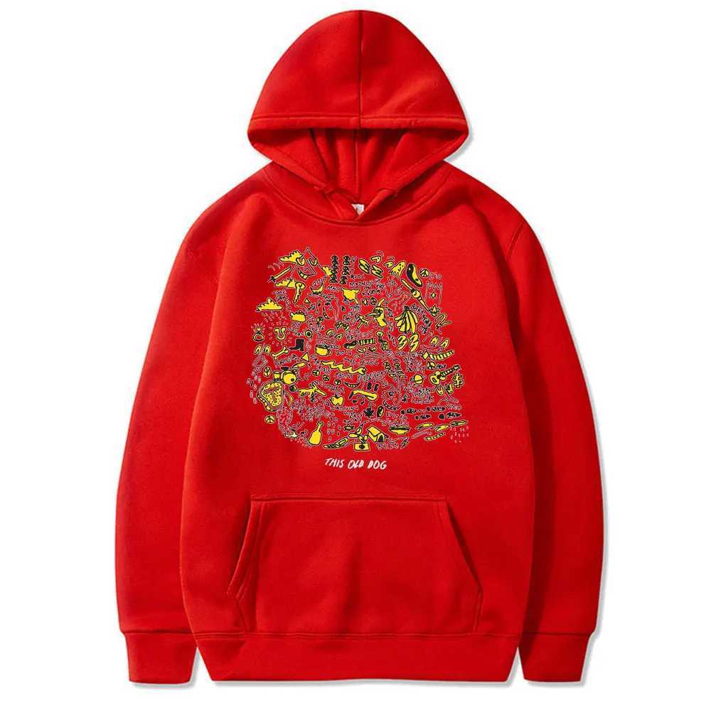 Singer Mac Demarco This Old Dog Album Graphic Printing Hoodie Mens Retro Oversized Sportswear Mens Pop Music Hoodie W250408
