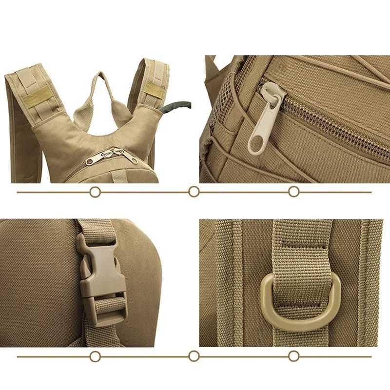Lightweight Tactical Backpack Water Bag Survival Daypack Hydration Hiking Bicycle Rucksack Camping Pouch BackpackC250407
