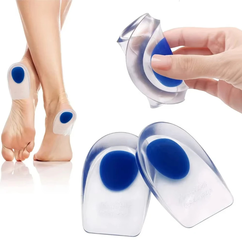 Soft Insoles Heel Spurs Pain Relief Foot Cushion Foot Massager Care Heel Cups Shoe Pads Height Increase Insoles Plantillas 250407