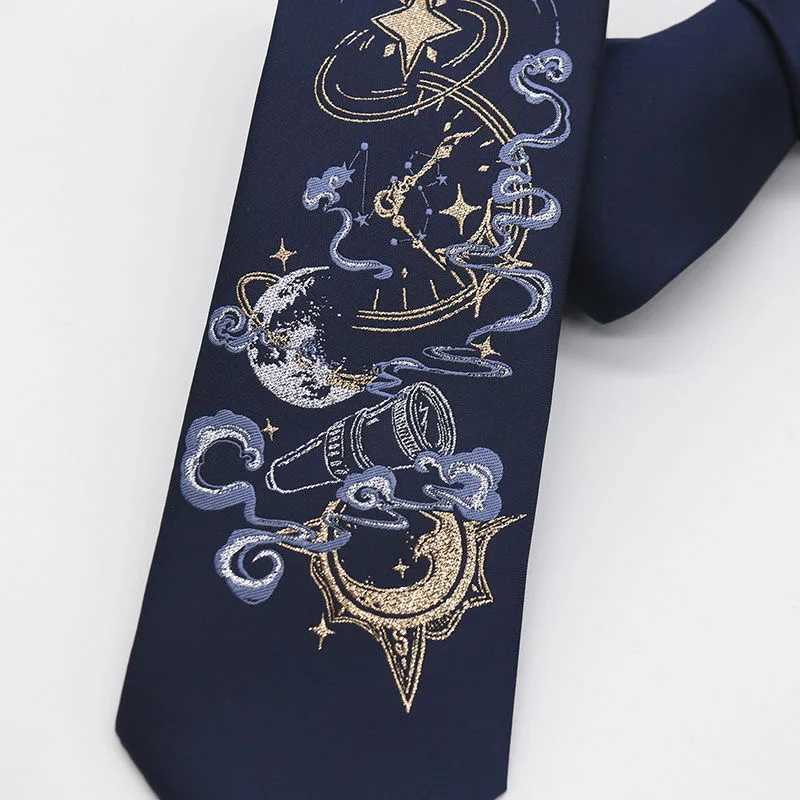 Anime Cosplay Ties Harajuku Men Wen Uniform Black College Clothing Adt Student Accessories Necktie Christmas Gifts X250407