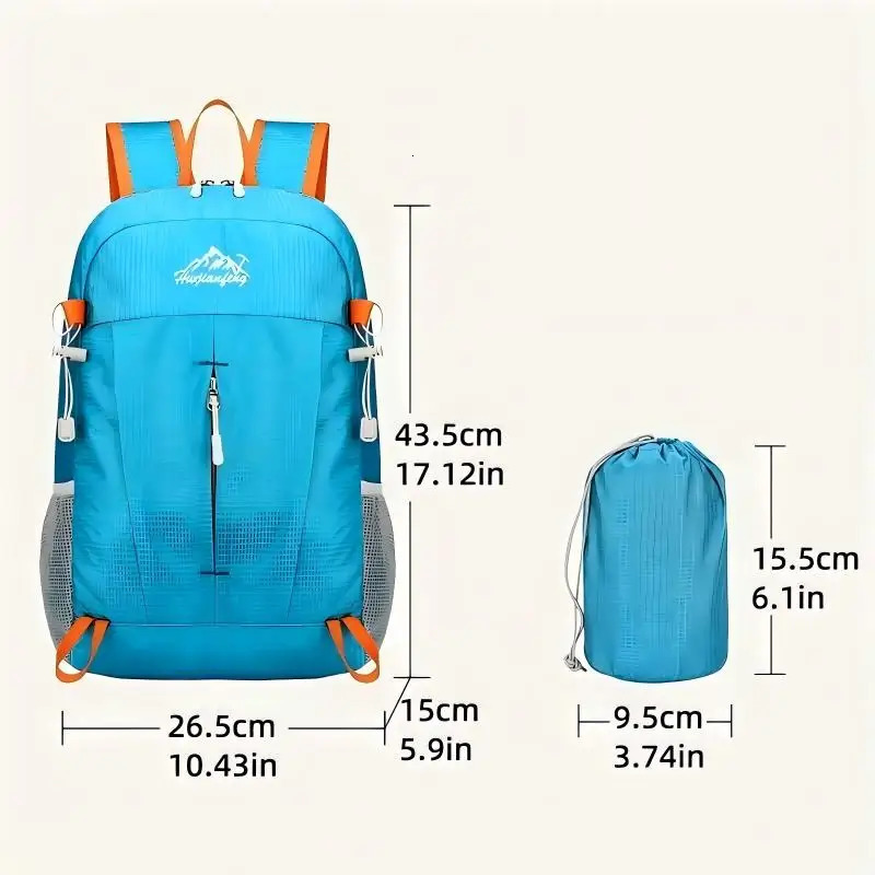 Lightweight Handy Packable Backpack 20L Foldable Hiking Backpacks Water Resistant Small Folding Daypack for Travel 250407