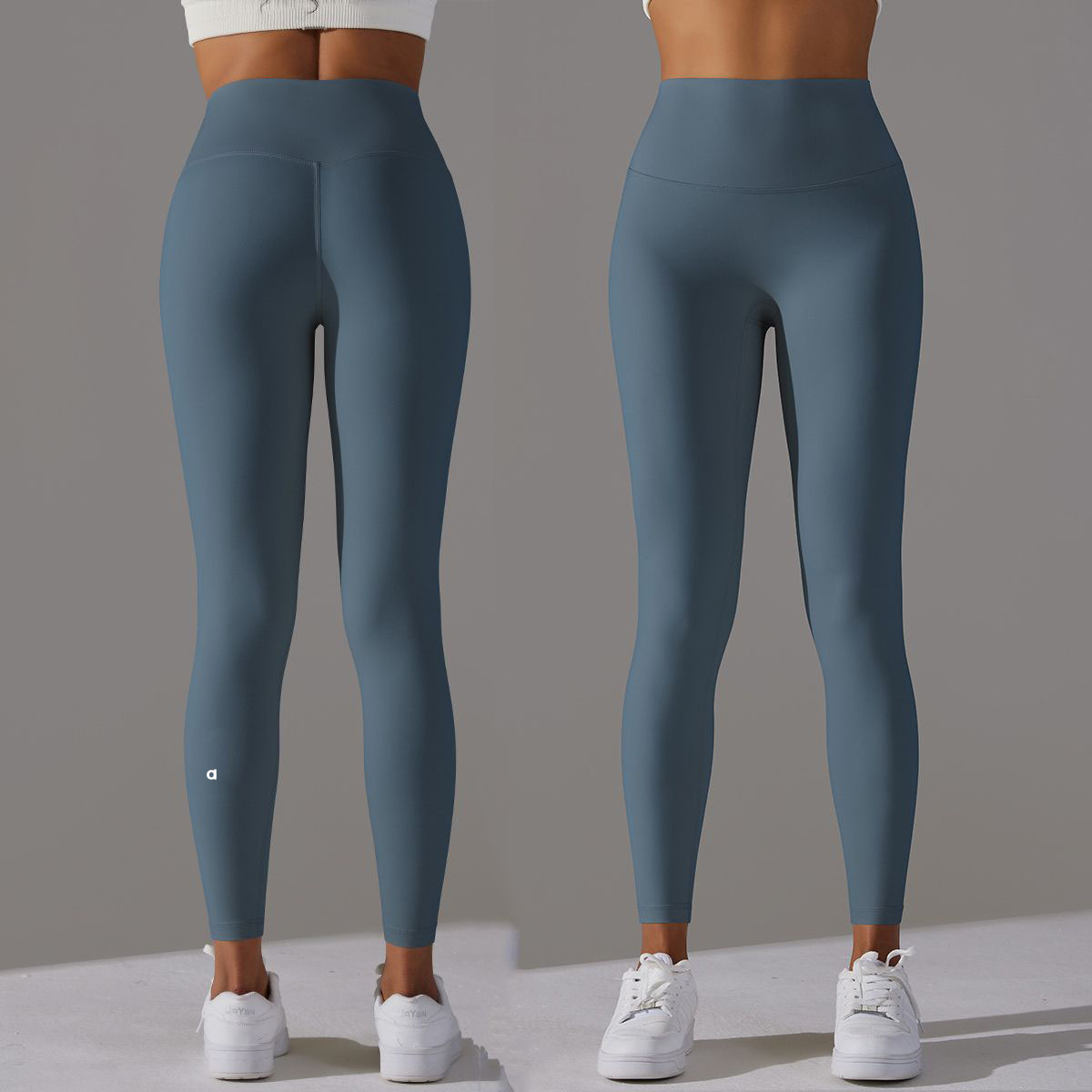 New Womens Yoga Pants leggings with pockets No awkward lines double-sided brushed bare breathable yoga cropped pants high waist and hip lifting Sports flare
