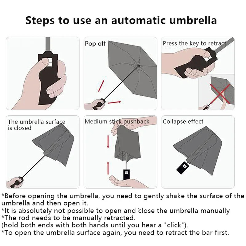 8rib travel umbrella windproof multicolor automatically opens and closes 250408