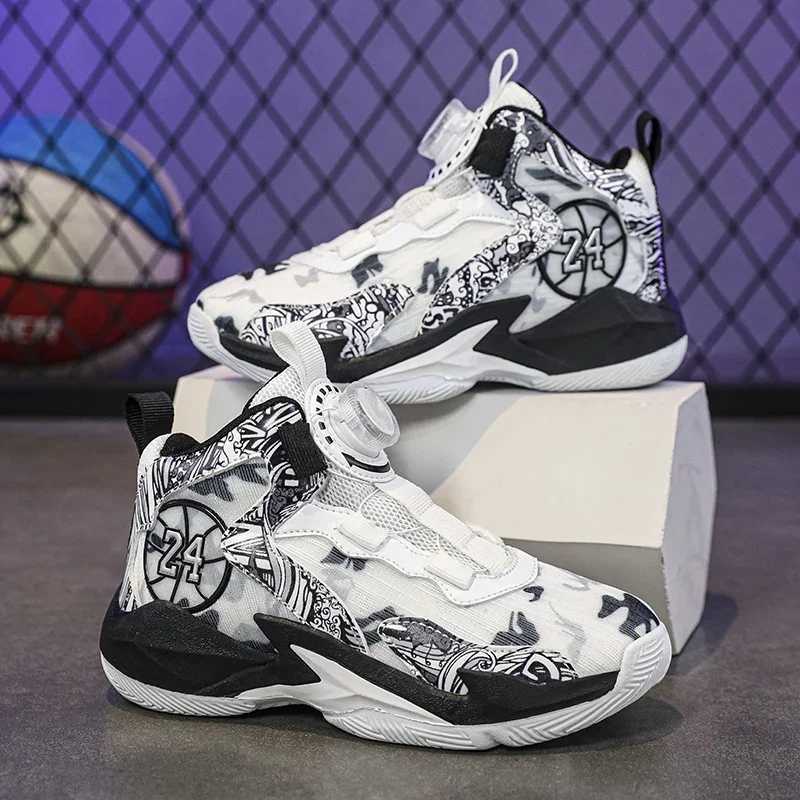 Childrens brand basketball breathable and comfortable childrens sports shoes outdoor boys basketball shoes childrens sports shoes W250407