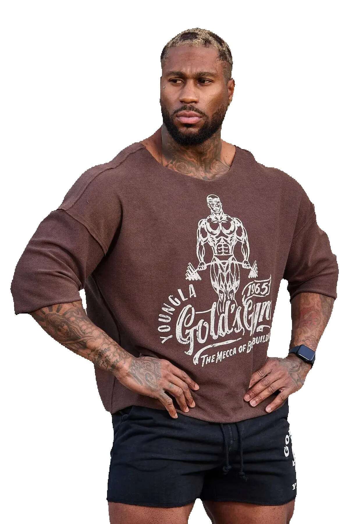 Summer new men's T-shirt sportswear Fierss cotton loose sleeves fashionable casual top