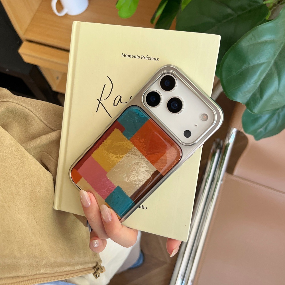 Spliced Epoxy Electroplated Phone Case Compatible with iPhone 17/16 Personalized Protective Cover iPhone 15/14 Pro
