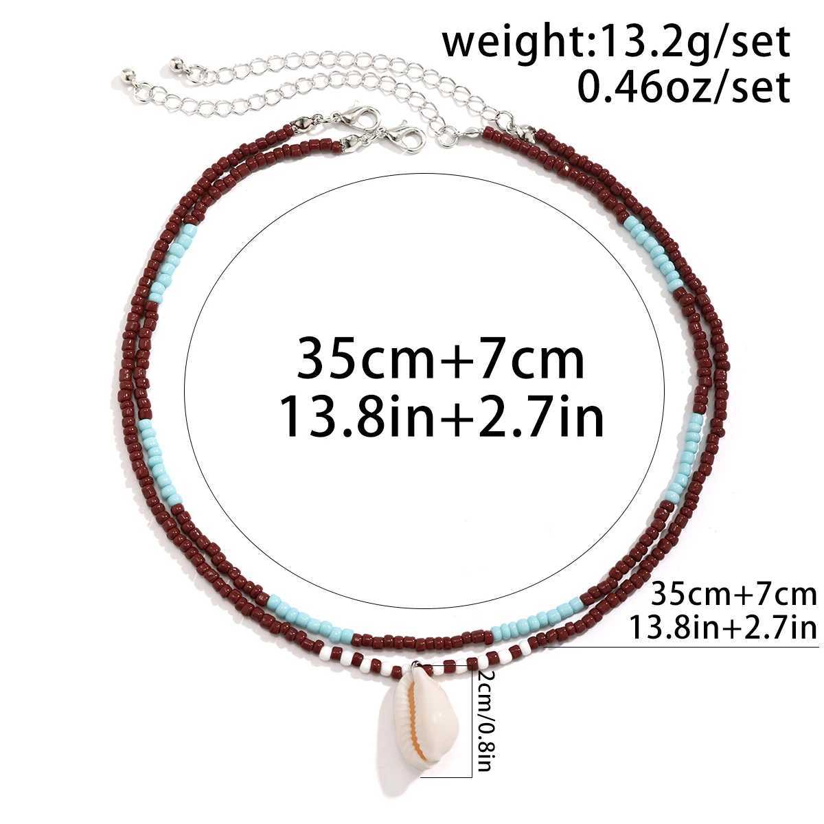 PuRui Bohemian Acrylic Seed Beads Strand Necklace for Women Neck Chain With Acrylic Shell Charm Choker Jewelry Collar WeddingC250407