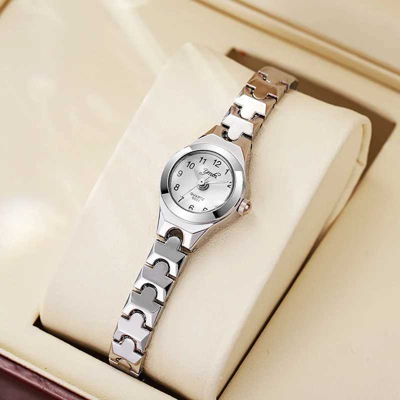 Womens delicate Arabic numeral small dial steel strap quartz watch is suitable for Halloween gifts daily wear etc.T250408