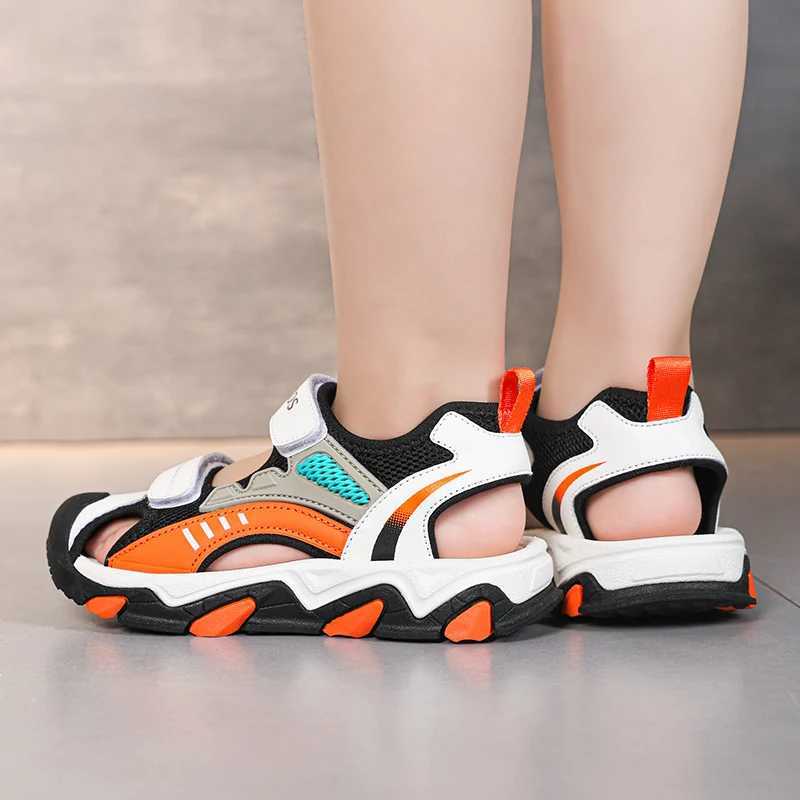 Breathable sports sandals for boys and girls summer sandals casual beach shoes comfortable soft soled childrens shoes fashionable non slip shoes W2504