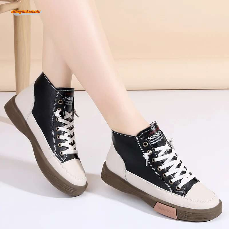 Casual Genuine Leather with Soft Sole Women, Sports Walking Tracks Girl and Student, Flat Acts for Running, Fashionable Marton Boots #ddmykukumalu