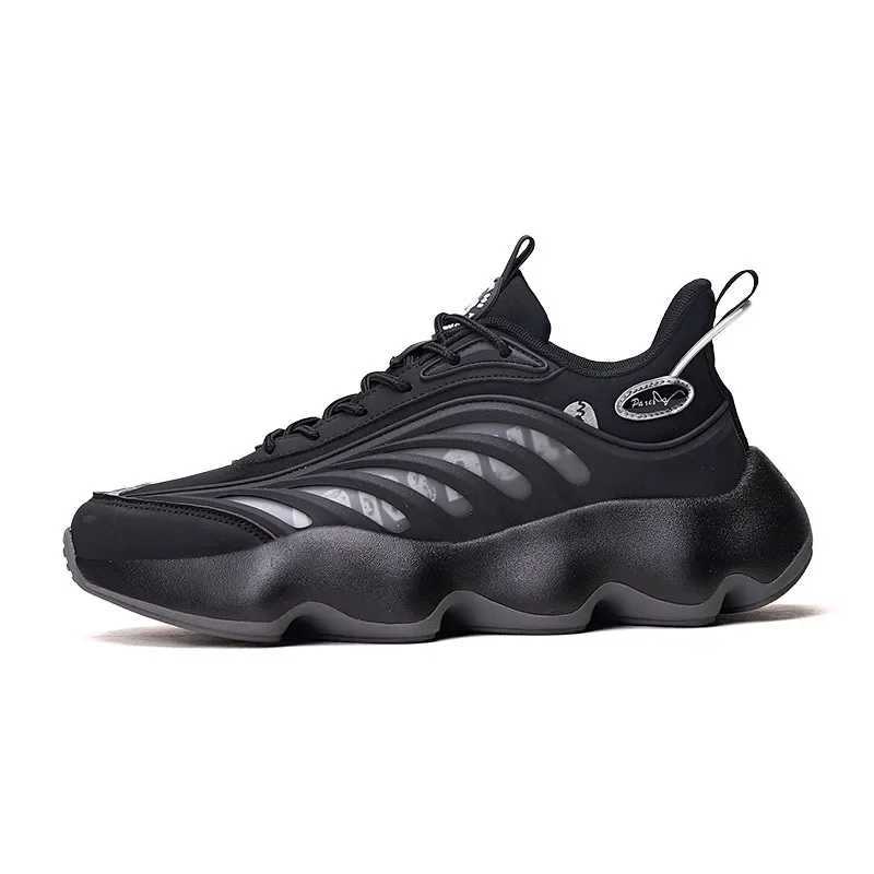 2024 new spring mens sports shoes with thick soles increased height for couples dads shoes fashionable Ins motorcycle boots Y250408