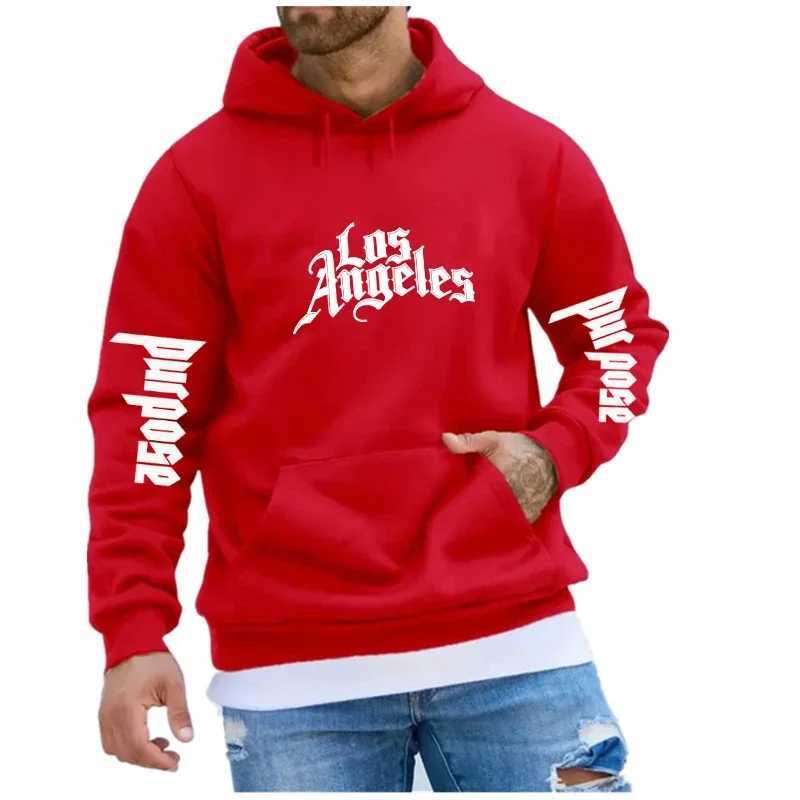 Los Angeles Art Letter Design Hoodie Mens Street Hip Hop Sportswear SPRing Autumn Oversized Long Sleeve Street Clothing W250408