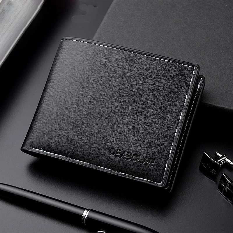 2023New Wallet Men Leather Purse for Men Wallets with Zipper Card Holder Coin Pocket Male Money Bag Classic Monederos De Hombre H2511071