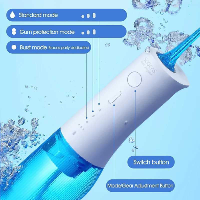 SOOCAS W3 Pro sink cleaner tooth type 4 nozzle cleaner oral irrigator C-type rechargeable cleaner 7-mode detachable water tank M250408