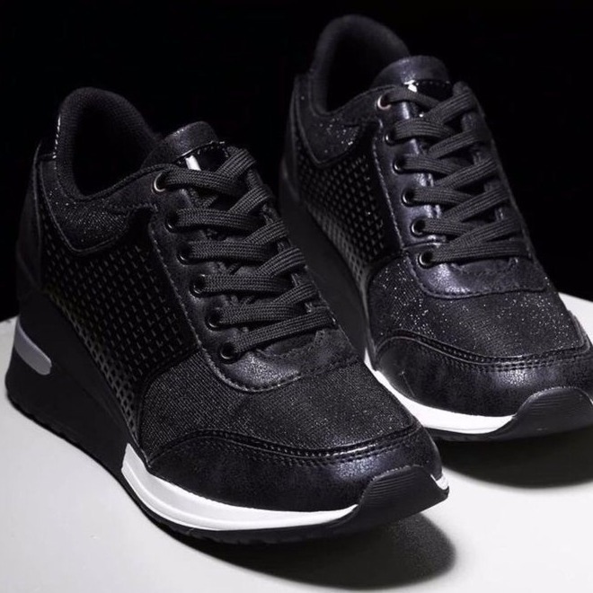 2025 New Style Women Wedges Sneakers Lace - Up Breathable Sports Casual Platform Female Footwear Ladies Vulcanized Shoes