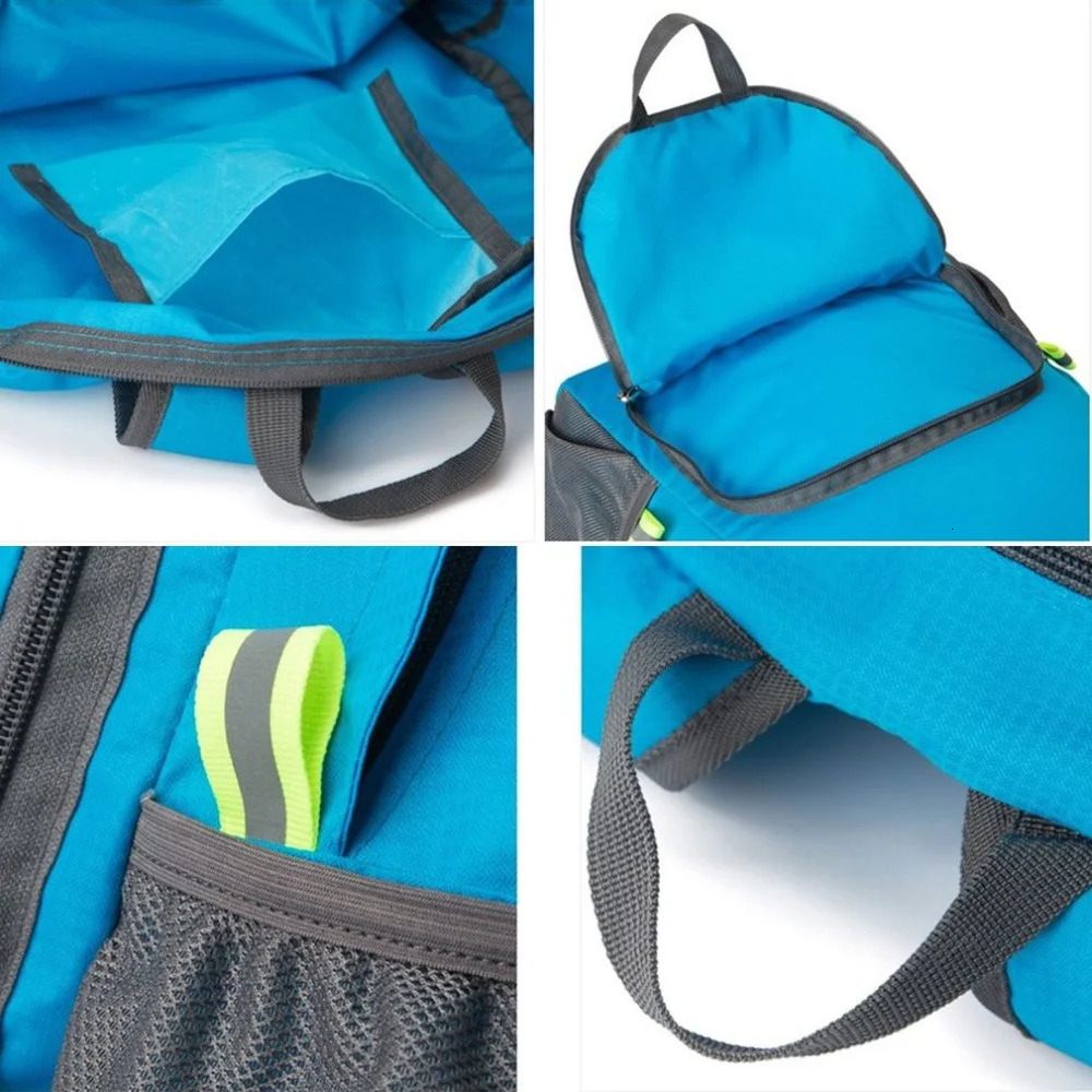 Foldable Backpack Camping Hiking Ultralight Folding Travel Daypack Bag Outdoor Mountaineering Sports Daypack for Men Women 250407