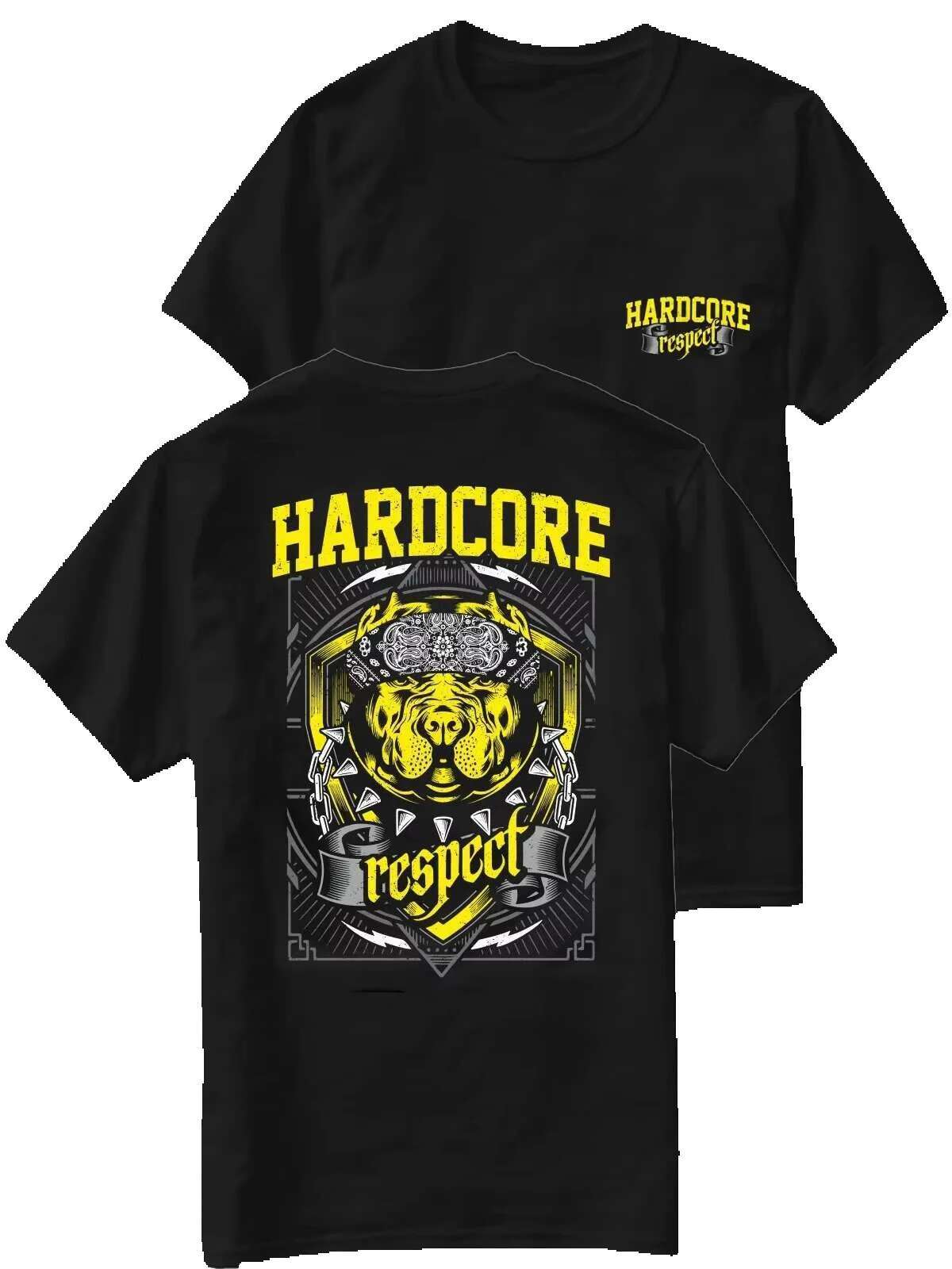 Hardcore respects 8-ball fist screaming hate crew support proud new 100% pure cotton short sleeved round neck casual men's T-shirt