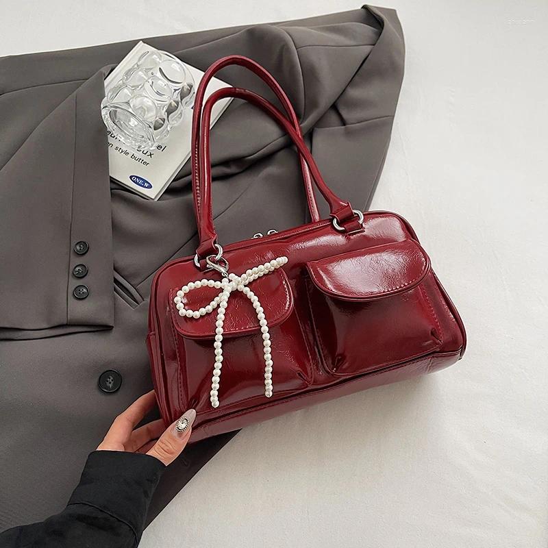 Free Shipping Totes Wine Red Bag For Women 2025 Trend Niche Design Single Shoulder Armpit Work Commuting Hand-held Tote Paquete Designer Bag Luxury Ba