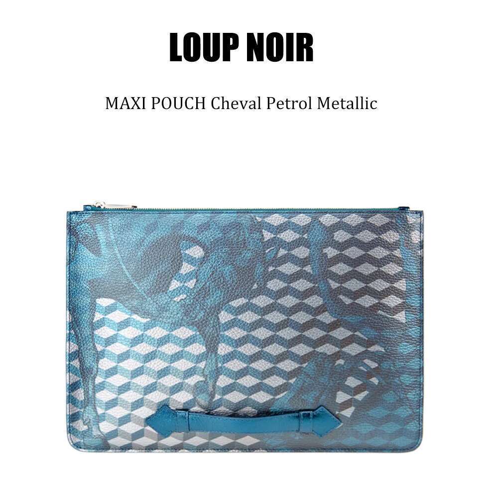 LOUP Clutch Bags Women Men Envelope Package Documents Leather High Quality Casual Handbag NOIR Bag
