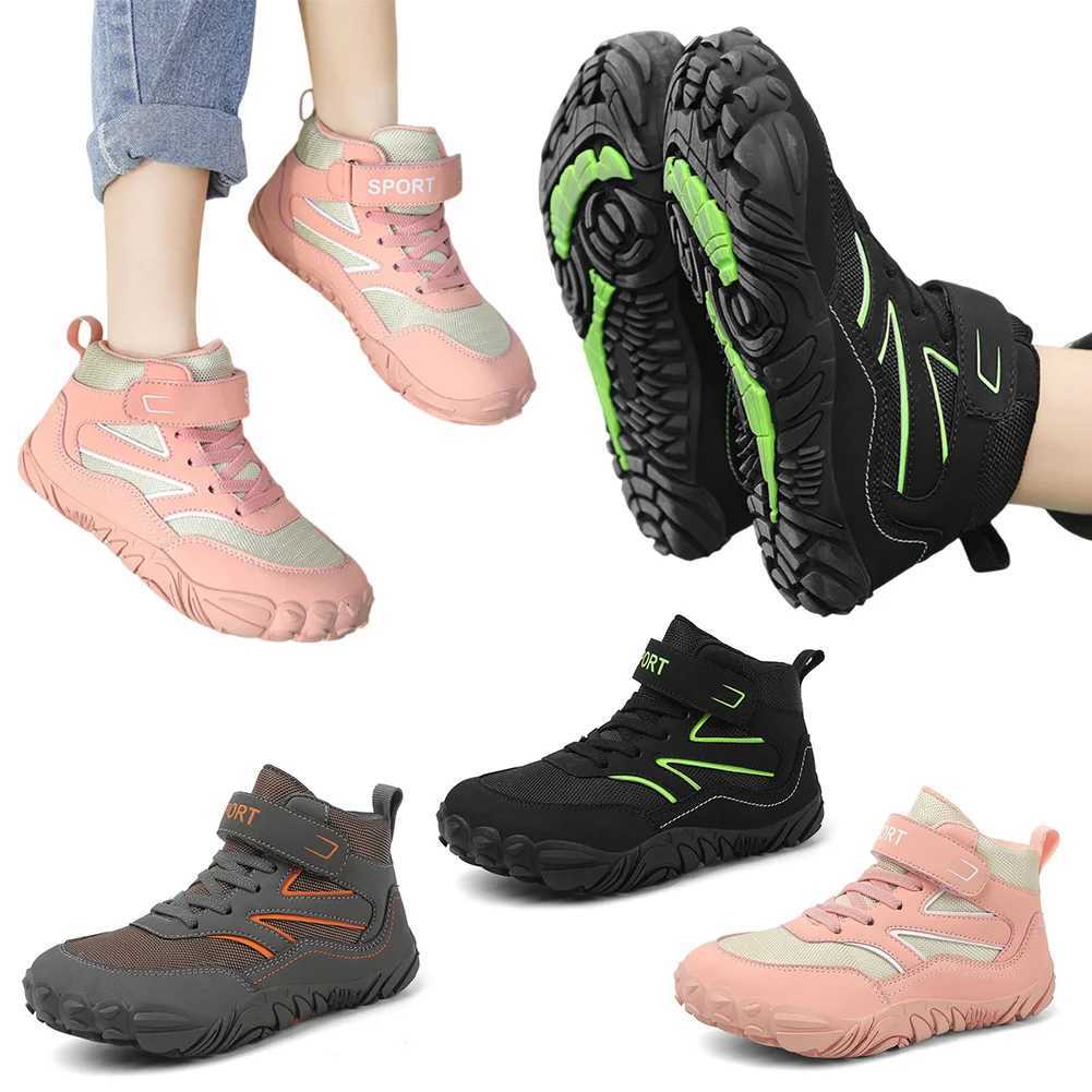 Childrens hiking boots waterproof climbing sports shoes breathable and anti-collision sports shoes boys and girls anti slip W250407
